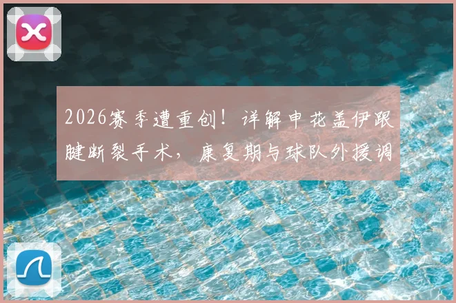 2026赛季遭重创！详解申花盖伊跟腱断裂手术，康复期与球队外援调整策略前瞻